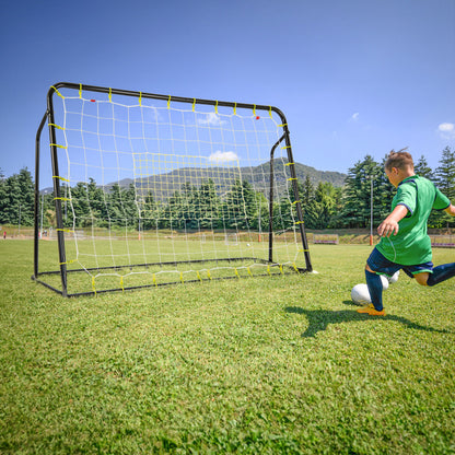 2-In-1 Kids Soccer Rebounder and Soccer Goal with Adjustable Height