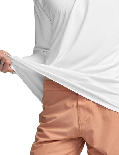 Men'S Rashguard Swim Shirts, UPF 50+ Cool Running Workout Loose-Fit Long Sleeve